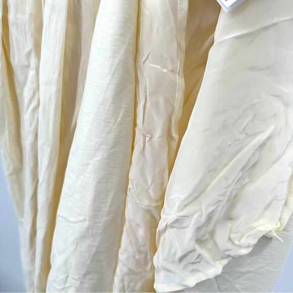 J Crew Pleated drop-waist dress in crinkle cotton blend in natural Size 8 - Picture 9 of 12